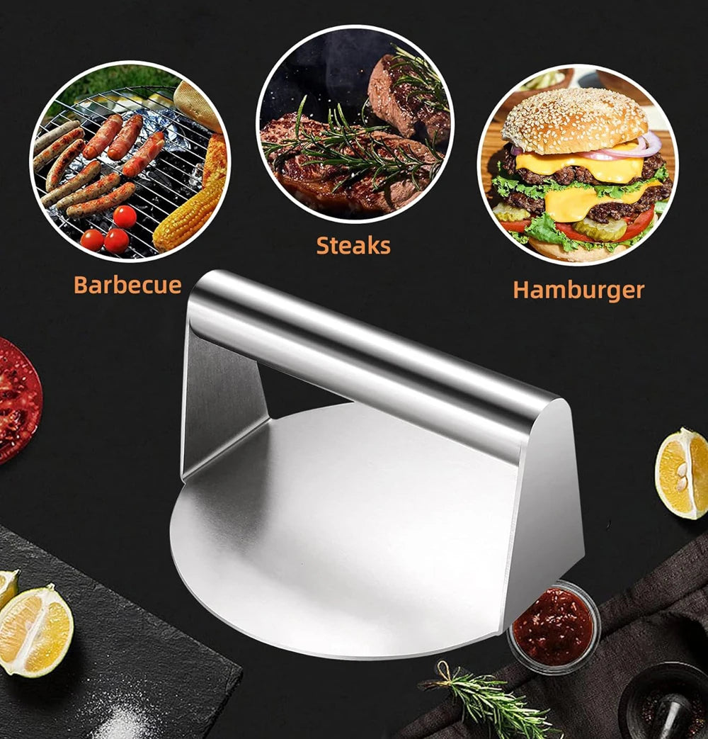 Prensa Para Hamburguesas De Acero Inoxidable
