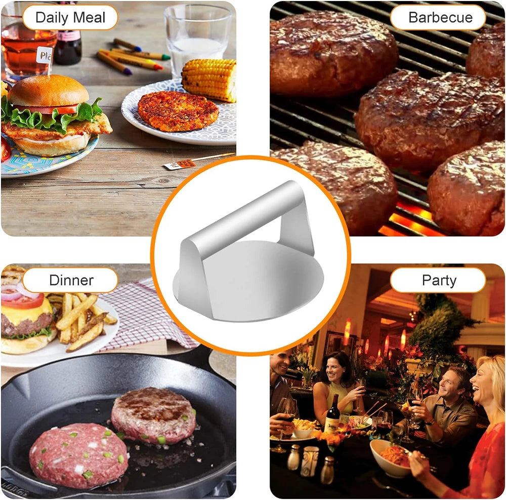 Prensa Para Hamburguesas De Acero Inoxidable