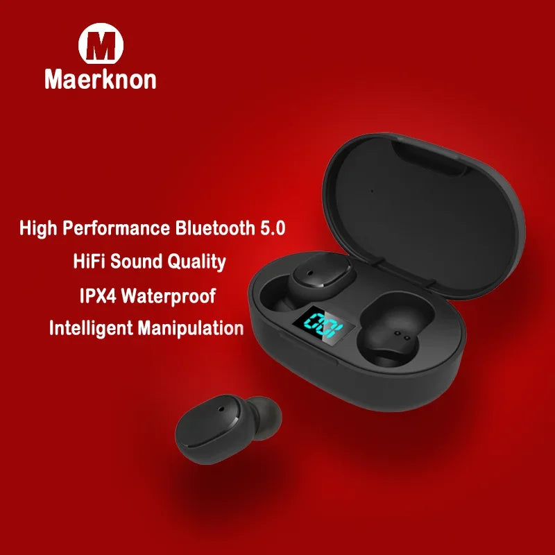 Auriculares Bluetooth con Pantalla Digital Cancelación de Ruido