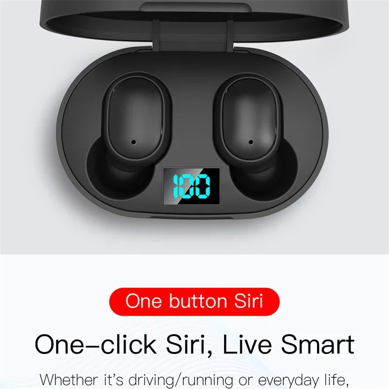 Auriculares Bluetooth con Pantalla Digital Cancelación de Ruido