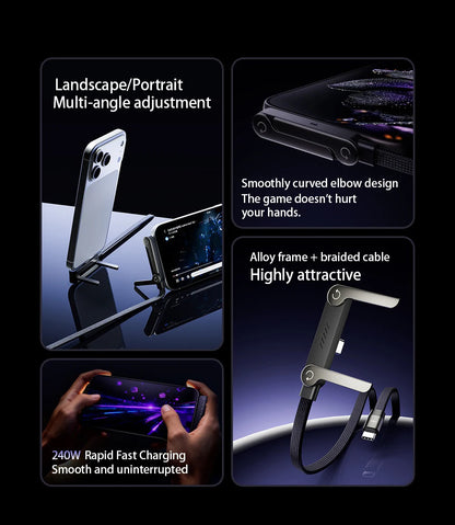 Cable USB Carga Rápida con Soporte Plegable