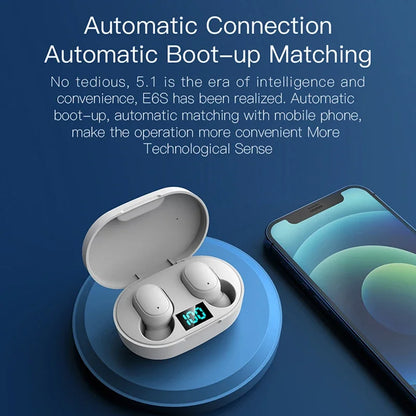 Auriculares Bluetooth con Pantalla Digital Cancelación de Ruido
